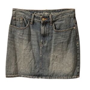Calvin Klein Classic 5-Pocket Denim Mini Skirt Size 6